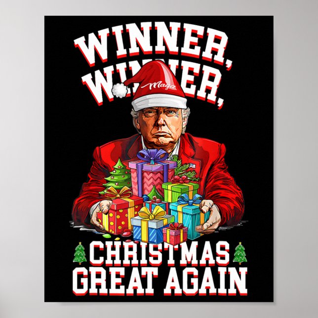 Humor Funny Trump Vinnare Vinnare jul Underbar Ag Poster (Framsidan)