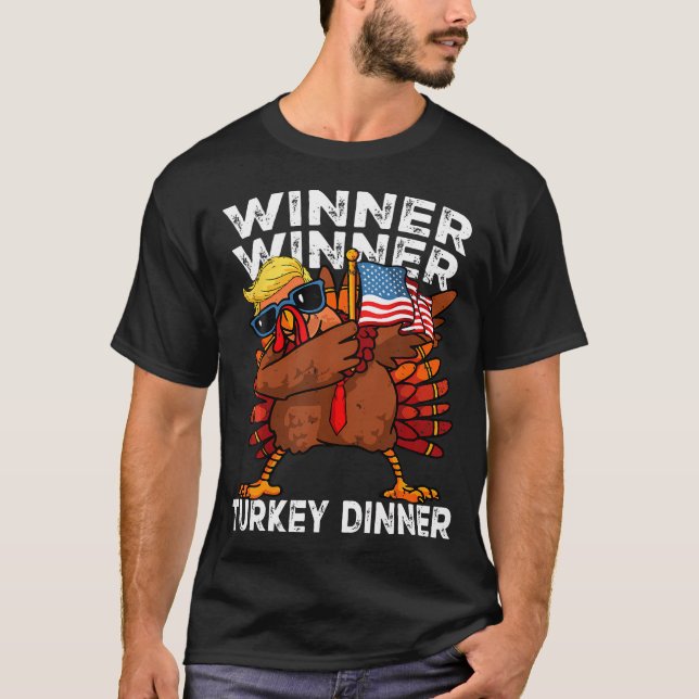 Humor Funny Winner Winner Turkey Middag T Shirt (Framsida)