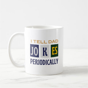 Humor Geekig Charm Jag Berättar Pappaskämt Periodi Kaffemugg