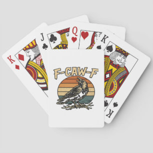 Humor Gothic F Kraa F Rolig Kråka Kreativ Stil Casinokort