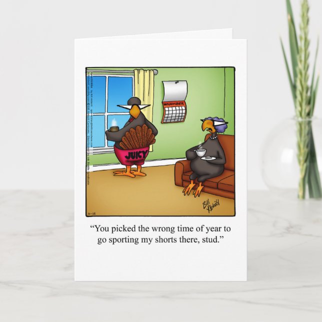 Humor Greeing-kort i Thanksgiving Helgkort (Framsida)
