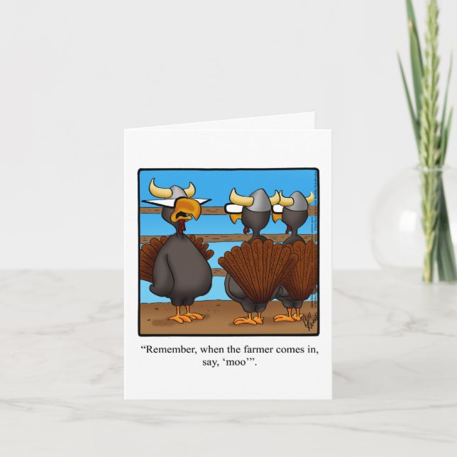 Humor-hälsningskort i Thanksgiving Helgkort (Framsida)