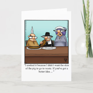 Humor-hälsningskort i Thanksgiving Helgkort