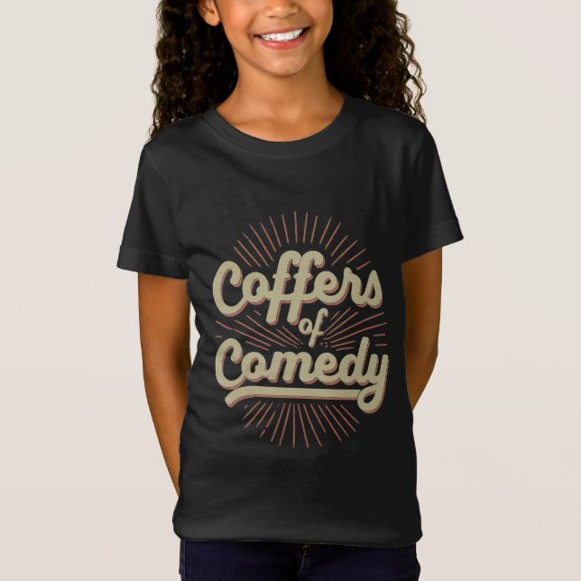 Humor Hoard Coffes of Comedy Black T Shirt (Framsida)