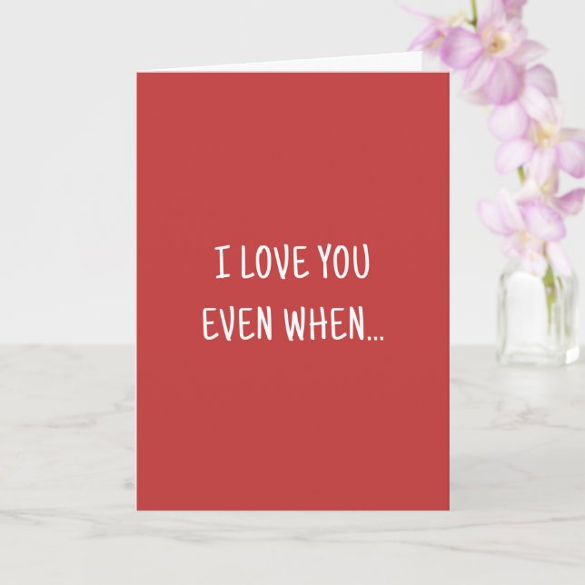 Humor I Kärlek You Movie Joke Funny Valentines day Kort (Orkide)