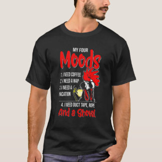 Humör Jag Behöver Kaffe Kycklingbonde Jordbruk T Shirt