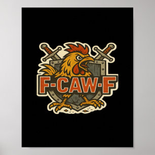 Humor Kråka Roligt Gotisk F-Caw-F Poster