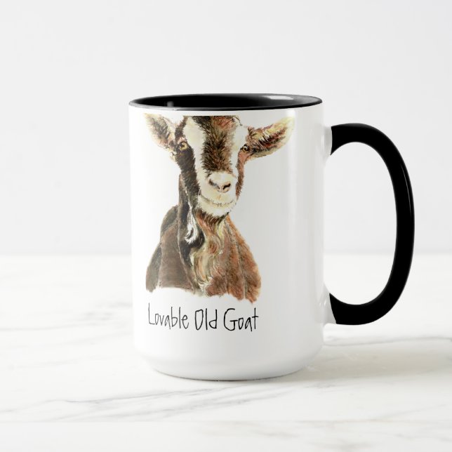 Humor Lovable Old Goat, Animal, Farm Pet Mugg (Höger)