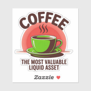 Humor-märke för minimalistisk kaffetillgång klistermärken