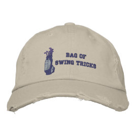 Humor med Klubbar av golfplatta och flagga Broderad Keps