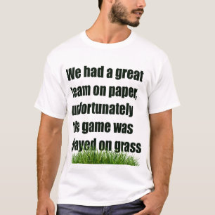 Humor, minne, skämt, sport, fotboll, fotboll t shirt