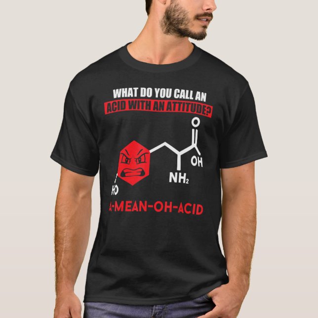 Humor Nerdy Chemistry Amino Acid for Women Manar T Shirt (Framsida)