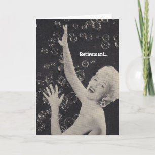 Humor Pension Champagne Dam spränger bubblorna Kort