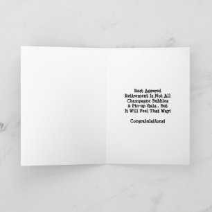 Humor Pensionering Champagne Dam dam bubblor Kort