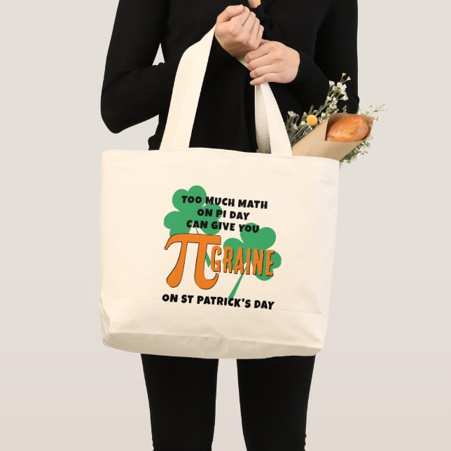 Humor Pi Day St patrick's day Math Jumbo Tygkasse (Framsida (produkt))