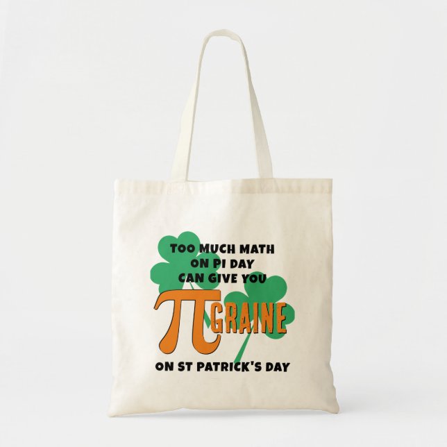 Humor Pi Day St patrick's day Math Tygkasse (Framsidan)