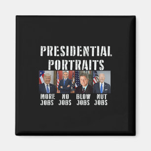 Humor president Porträtt Trump Obama Biden Cli Magnet