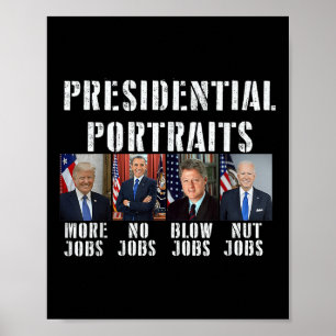 Humor president Porträtt Trump Obama Biden Cli Poster