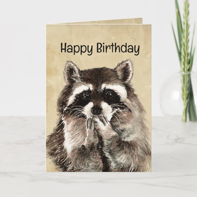 Humor Raccoon Animal Lover Kort (Framsida)