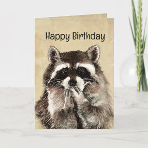 Humor Raccoon Animal Lover Kort