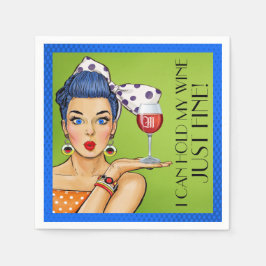 Humor Retro Vin (Party) Cocktail Napkins Pappersservett