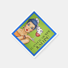 Humor Retro Vin (Party) Cocktail Napkins Pappersservett