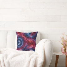Humör Röda Blå och Lila Tie Dye Spiral 