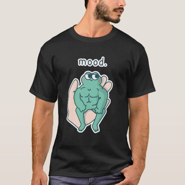 humör rolig djur meme T-shirt (Framsida)