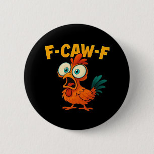 Humor Rolig Kråka F-Caw-F Gotisk Knapp