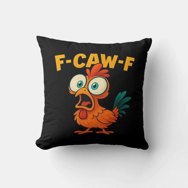 Humor Rolig Kråka F-Caw-F Gotisk Kudde (Framsida)