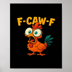 Humor Rolig Kråka F-Caw-F Gotisk Poster