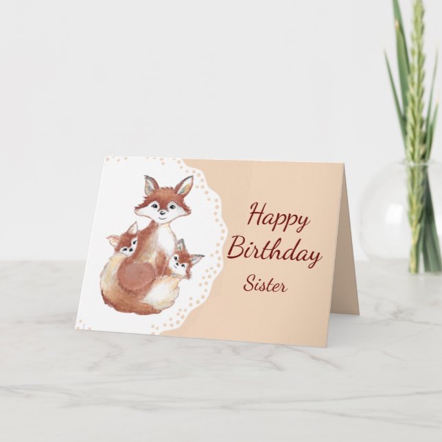 Humor Roligt Foxy Mamma Roligt Fox Unge Kort (Framsida)