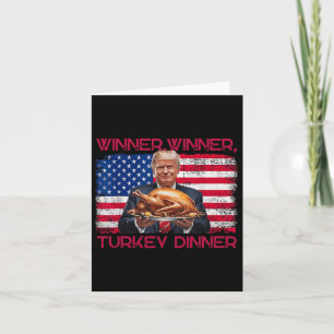 Humor Roligt Trump Vinnare Vinnare Kalkon Middag Ä Kort