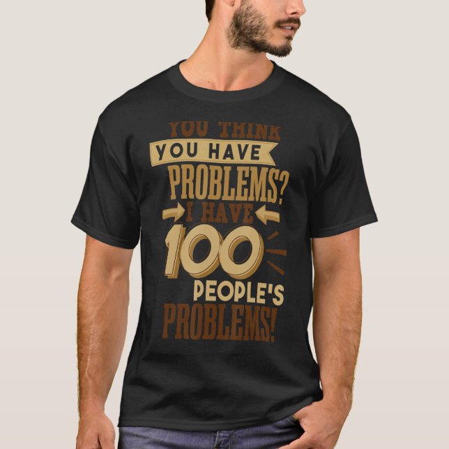 Humor Social Worker T Shirt (Framsida)