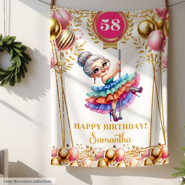 Humor Täcke Personlig Gåva till Mormor Fleecefilt (Humor Blanket Personalized Gift for Grandma)