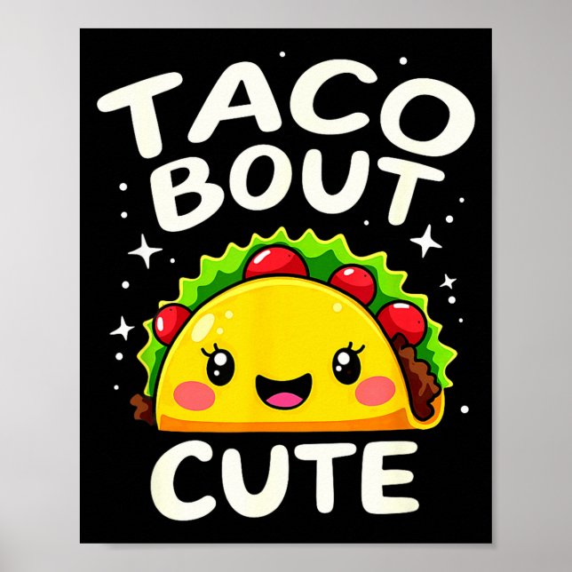 Humor Taco Om Söt Flickas Födelsedagsfest  Poster (Framsidan)