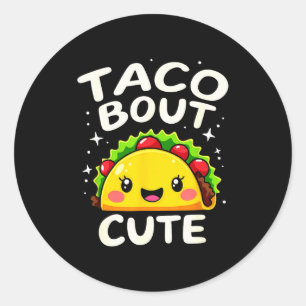 Humor Taco Om Söt Flickas Födelsedagsfest Runt Klistermärke