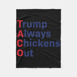 Humor Taco Trump Chickens Ut på underbart ställe Fleecefilt