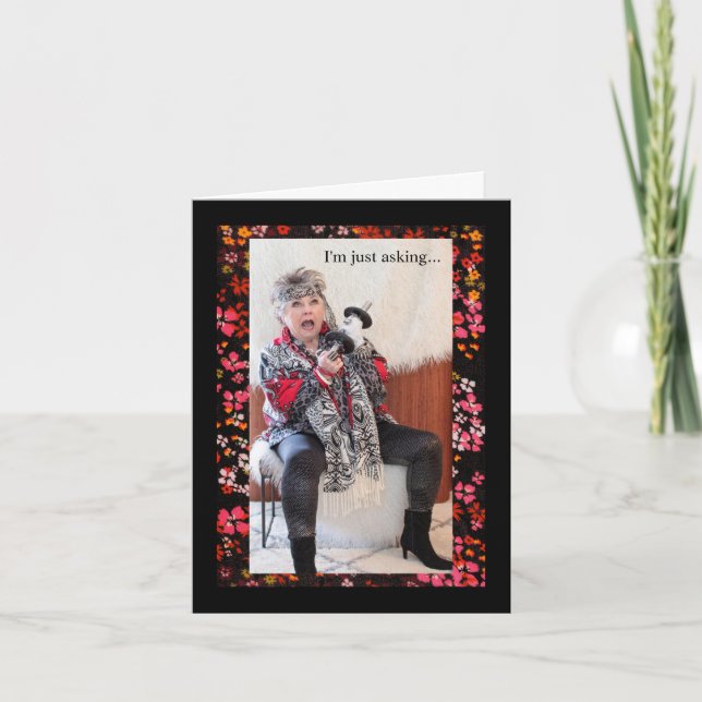 Humor tanke när kakan faller på golv kort (Framsida)