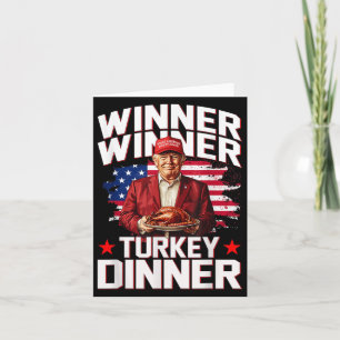 Humor Trump Vinnare Vinnare Turkky Dinner Tackgivn Kort