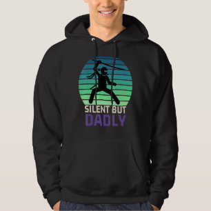 Humor tyst men Dadly Pappa Joke Meme Fars dag Hoodie