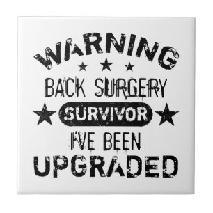 Humor uppgraderad för back Surgery Kakelplatta
