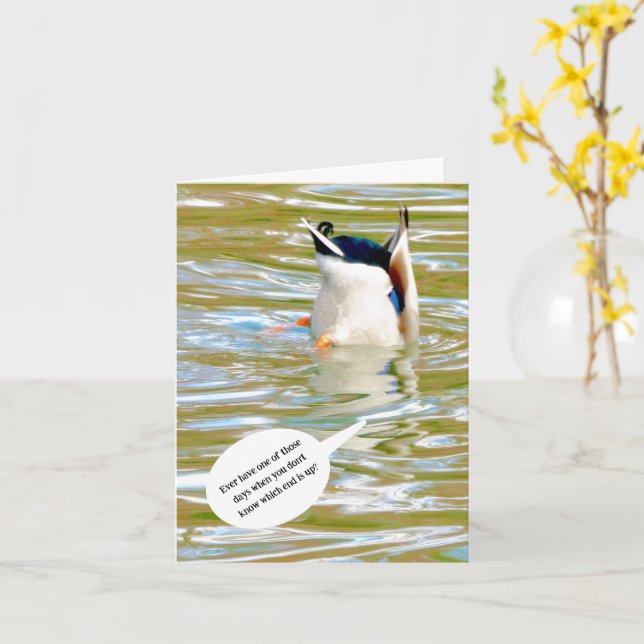 HUMOR/VÄNSKAP/VET INTE VILKEN SLUT SOM ÄR UPP KORT (Gul blomma)