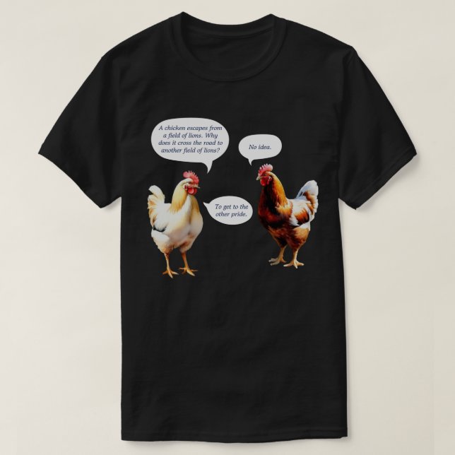 Humor Varför har Chicken Kor Road FUNNY T Shirt (Design framsida)