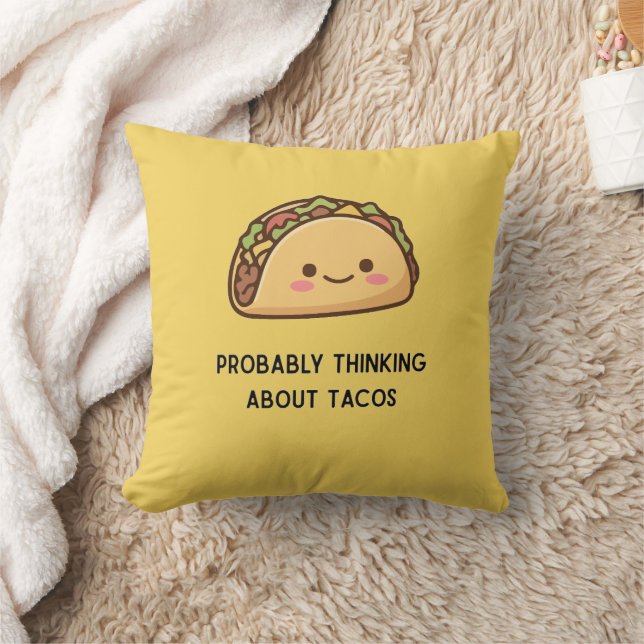 Humor Värme Tacoälskande Energi Glad Gyllene Kudde (Filt)