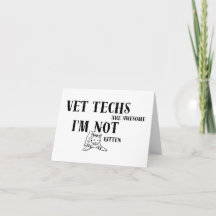 Humor: Vet Techs är Fantastisk PERSONLIG Card