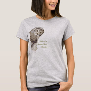 humor Watercolor Uggla T-shirt