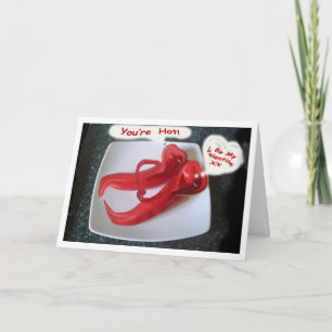 Humora Valentine Card - Red Hett Chili Peppers Helgkort