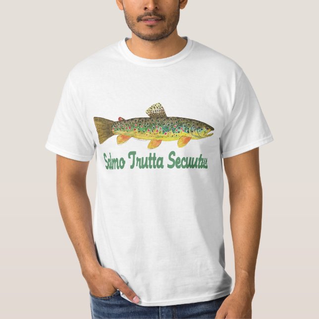Humoral fisk, fiske, Flygfiske Tee Shirt (Framsida)