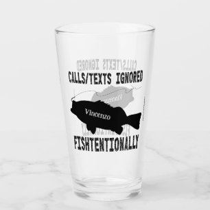 Humoral fisketext Silhouette Glaskopp